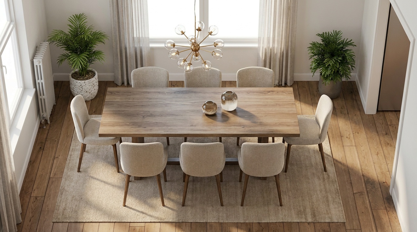 Dining room - photoreal render pulled from room 4 of the 3D plan